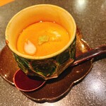 厨 花膳 - 真ダチとあん肝の茶碗蒸し