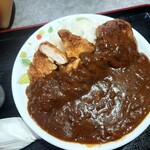 ほびーい喫茶店 - カツハンバーグカレー (お値段お任せ)