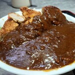 ほびーい喫茶店 - カツハンバーグカレー (お値段お任せ)