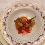 ペレグリーノ - 上ノ国 縞海老、伊 カルチョーフ