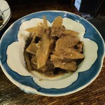 ばんや - ごぼうと馬肉の味噌煮
