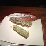 天ぷら 元吉 - アスパラガス Ｈ26.6