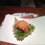 天ぷら 元吉 - 大葉ウニ Ｈ26.6