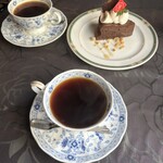 しのはら珈琲店 - ②ハンバーグミートソースセット、ミニ焼きカレーセット