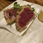博多ほたる 西中洲本店 - （４）【揚げ物】　本マグロ　レアカツ