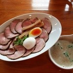 俺のラーメン あっぱれ屋 - 『スーパーつけ麺・小』チャーシュー増し（１２００円）～♪(^o^)丿