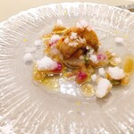 Maison DIA Mizuguchi - 【前菜】長崎 マナガツオ/トマト/バジル/ニラ