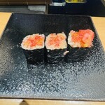 鮨あさひ - トロタク(細巻き)