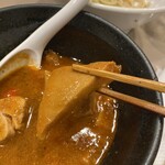 つけ麺 五ノ神製作所 - メンマが大きく食べ応えあり。