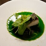STELLAR WORKS Restaurant & Bar - Fish
      鰆のローストルッコラのピュレとからすみ
