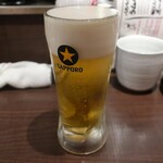 竹串 - ・「ザ・パーフェクト黒ラベル 中ジョッキ(¥605)」