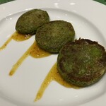 インド宮廷料理 Mashal - グリーンピースティッキーはガロウティカバブのようなふわふわネットリ食感