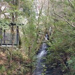 惣湯テラス - 滝を正面に見られる席もある。