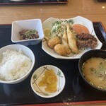 わくわく亭 - 下関唐揚げ定食 ¥1700