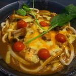 つるまるGee - 20140611の水スペは　やきチーズカレーうどん、絶品！