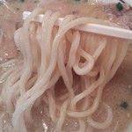 ラーメン みそ壱 - 白みそラーメン￥590の多加水ストレート中太麺（H26.6.9撮影）