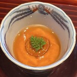 日本料理 別府 廣門 - 金時人参すり流し　茶碗蒸し