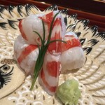 日本料理 別府 廣門 - 天然車海老　佐伯鶴見市場　お造り