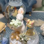 みずいろの花 - 雪だるまのうさぎさんはポルボロンというサクサクのお菓子です