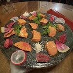 じどりや 穏座 - 白肝、ずり、心臓お造り