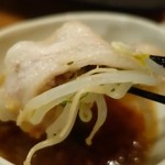 墨亭丸岡 - （2014/4月）「豚肉ともやしの蒸し鍋」