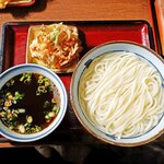 長生うどん - 湯つきうどん大盛ｗｉｔｈかき揚げ＆ちくわ