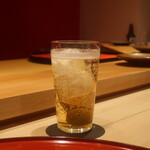 鮨 しみづ - 梅酒ソーダ割り