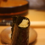 鮨 しみづ - 炊き立てのシャリと山葵の巻物