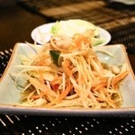 タイ・アヨタヤ・レストラン - 2014.6 ソムタムターイ（850円）青パパイヤのサラダ