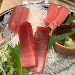 吟醸マグロ - マグロ刺身盛り三種２人前