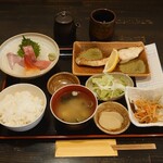 めのじや - 料理写真:Ａセット１（刺身と焼魚）