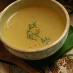 山ごぼう - 長ネギのスープ。