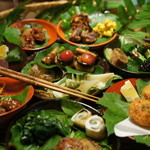 山ごぼう - 籠盛り、筍が入っていました。