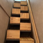 日々 - 急な階段ですが、これを登ればカフェがあります♪