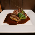 バルひげ - ラム肩肉のバルサミコソース１１００円