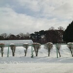 Cafe LAube - 店の前は銀世界