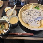 村山 満月うどん - ダブルつけ汁　満坦　大盛