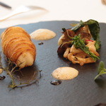 ランベリー ナオト キシモト - Jun ,2014　カリカリのじゃがいもで包んだ赤座海老 大葉風味の茄子のマリネ