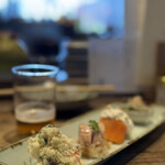 炭火焼たまや - 小鉢盛り合わせ4種