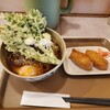 そば太田 - 料理写真:春菊玉天そば＆稲荷すし