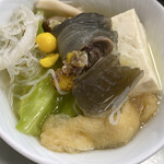 鯉とうなぎのまるます家 - スッポン鍋小分け後