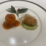 フカヒレ専門店 銀座七芳 - 海老の二種ソース