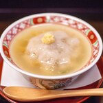 よし町 - 2025.1 蓮根蒸し（土浦産蓮根、高萩産天然猪、ヒラタケ、笹葱）