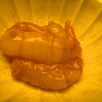 鮨処 凜 - 大将おまかせ　１５０００円（税込）　一品料理-１　増毛甘海老・酢橘かけ【２０２５年１月】