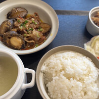 湘南飯店 - アワビと豚バラの湖南蒸し定食2,000円