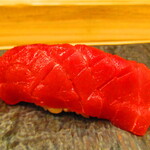 鮨処 凜 - 大将おまかせ　１５０００円（税込）　握り-５　青森三厩産１本釣り　熟成鮪赤身【２０２５年１月】