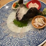 第8八千代丸 - （１）カワハギ活造り　肝醤油にしていただく旨し