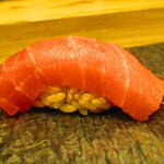 鮨処 凜 - 大将おまかせ　１５０００円（税込）　握り-８　青森三厩産１本釣り　熟成鮪中トロ【２０２５年１月】