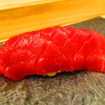 鮨処 凜 - 大将おまかせ　１５０００円（税込）　握り-５　青森三厩産１本釣り　熟成鮪赤身【２０２５年１月】