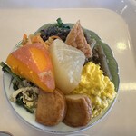 釜揚げうどん　白粉屋 - おかずはこんなのを取りました